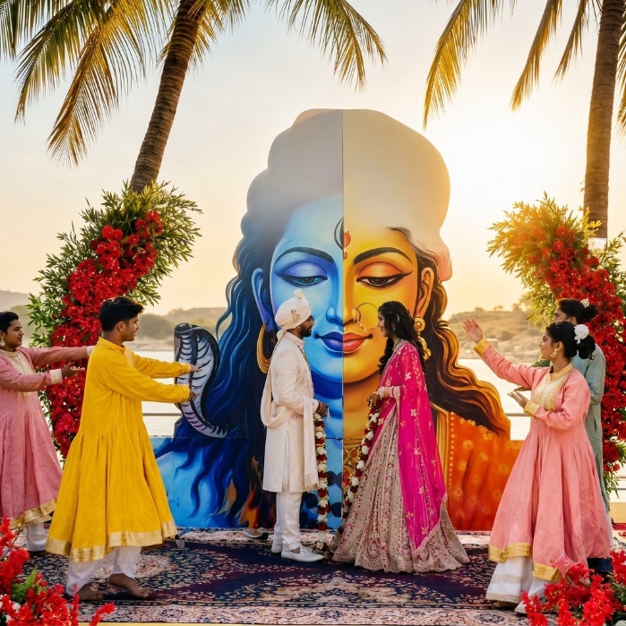 Shiva-Parvati Varmala Stage